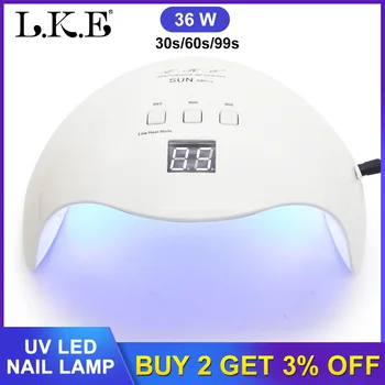 

LKE 48W Nail Dryer With 21Pcs LED UV Lamp Beads 30/60/99s Timer Nail Manicure Tool Smart Nail Art Dryer Machine