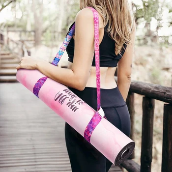 

Gradient Color Cotton Yoga Mat Bundle Straps Yoga Auxiliary Stretch Belt Fashion Multifunctional Portable Straps