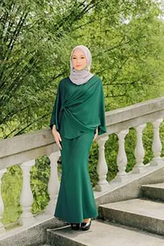 

WEPBEL Loose Tops and Skirt Muslim Women Two Piece Set Suit Summer Arab Dubai Women Sets Ramadan 2 Piece Set Islamic Clothing