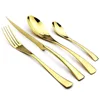 4-Piece 18/10 Stainless Steel Flatware Set Black Dinnerware Steak Knife Fork Spoon Teaspoon Cutlery Food Tableware Dropshipping ► Photo 3/6