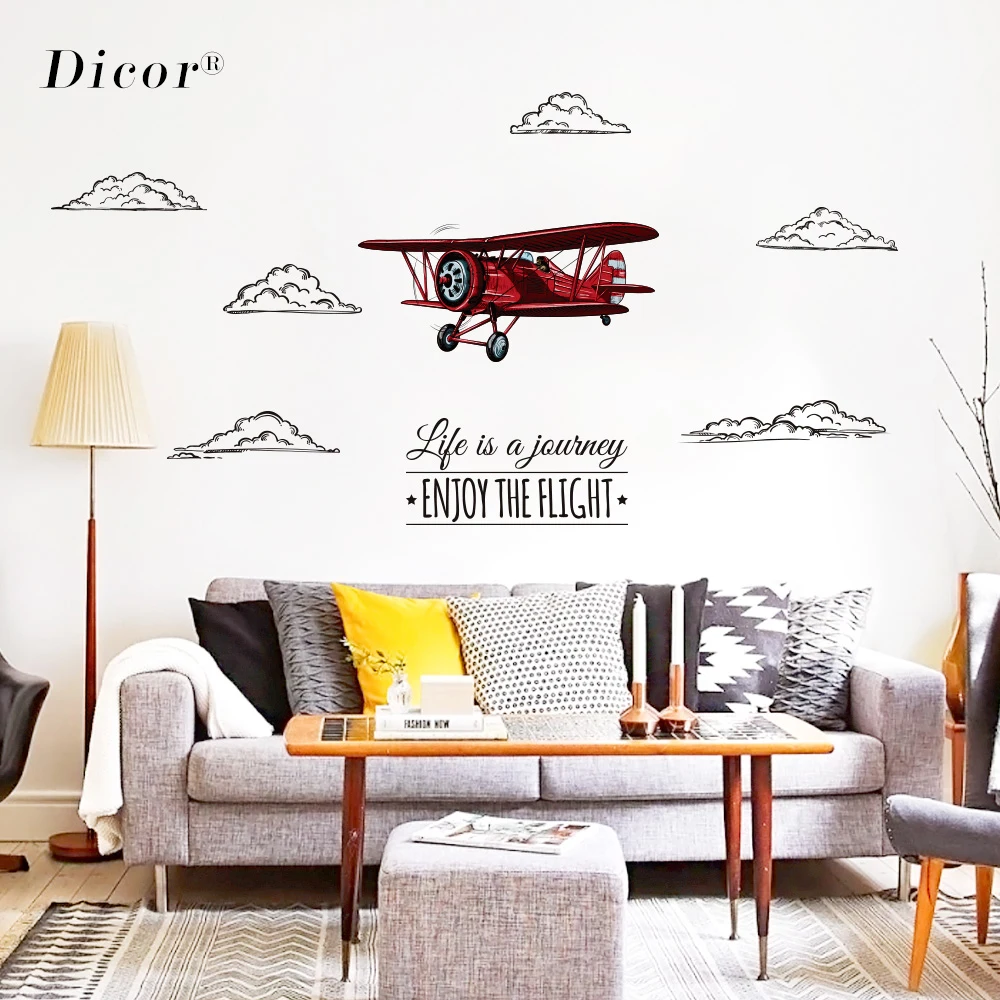 

DICOR Wall Sticker Retro Propeller Airplane QT1300KJ-3MB