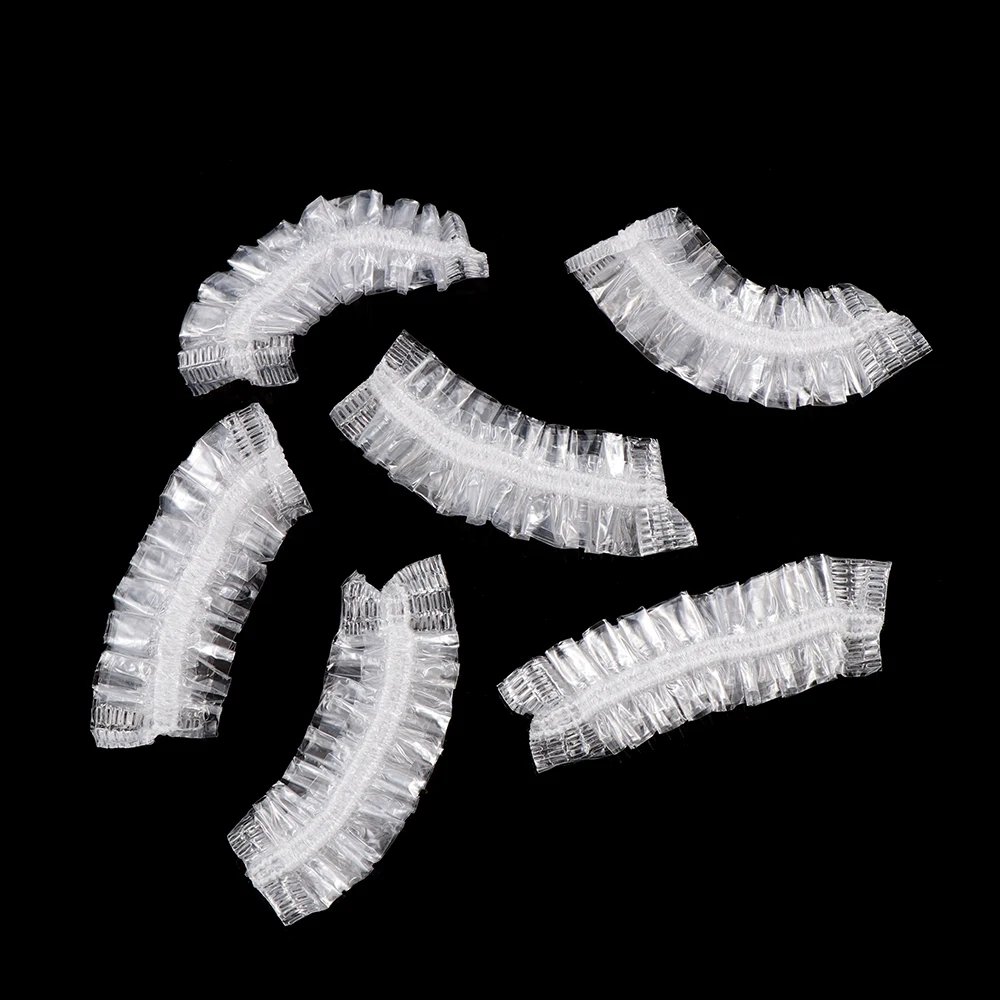 Горячая Распродажа 100 шт Одноразовые водонепроницаемые прозрачные накладки для ушей для ванной и душа, защитные накладки для ушей для домашних волос