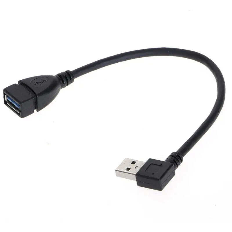Кабель USB 3,0 с удлинителем «Папа-мама», кабель «вверх»/«вниз»/«вправо»/«влево», 23 см, черный