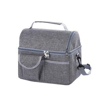 

2020 Unisex Large Capacity Food Cooler Bag Solid Color Lunch Bags Ice Pack Double-layer Insulation Breast Milk Storage Bag