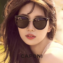 CAPONI Cat Eye Sonnenbrille Frauen 2021 Luxus Marke Designer Mädchen der Sonnenbrille Vintage Polarisierte Sun Shades Für Frauen CP2104