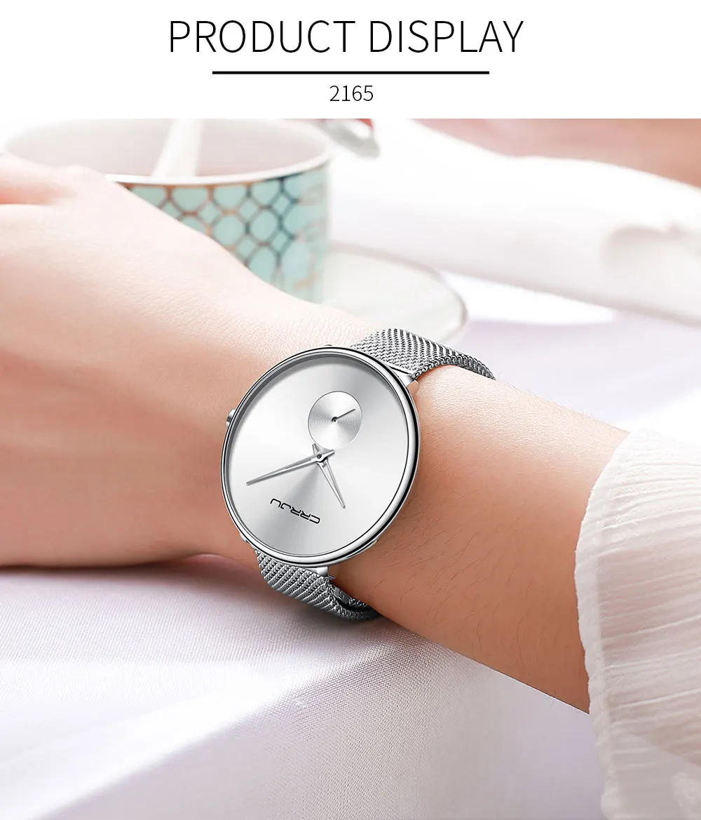 CRRJU Лидирующий бренд сети с женскими часами, простой дизайн ежедневных часов, водонепроницаемые женские часы
