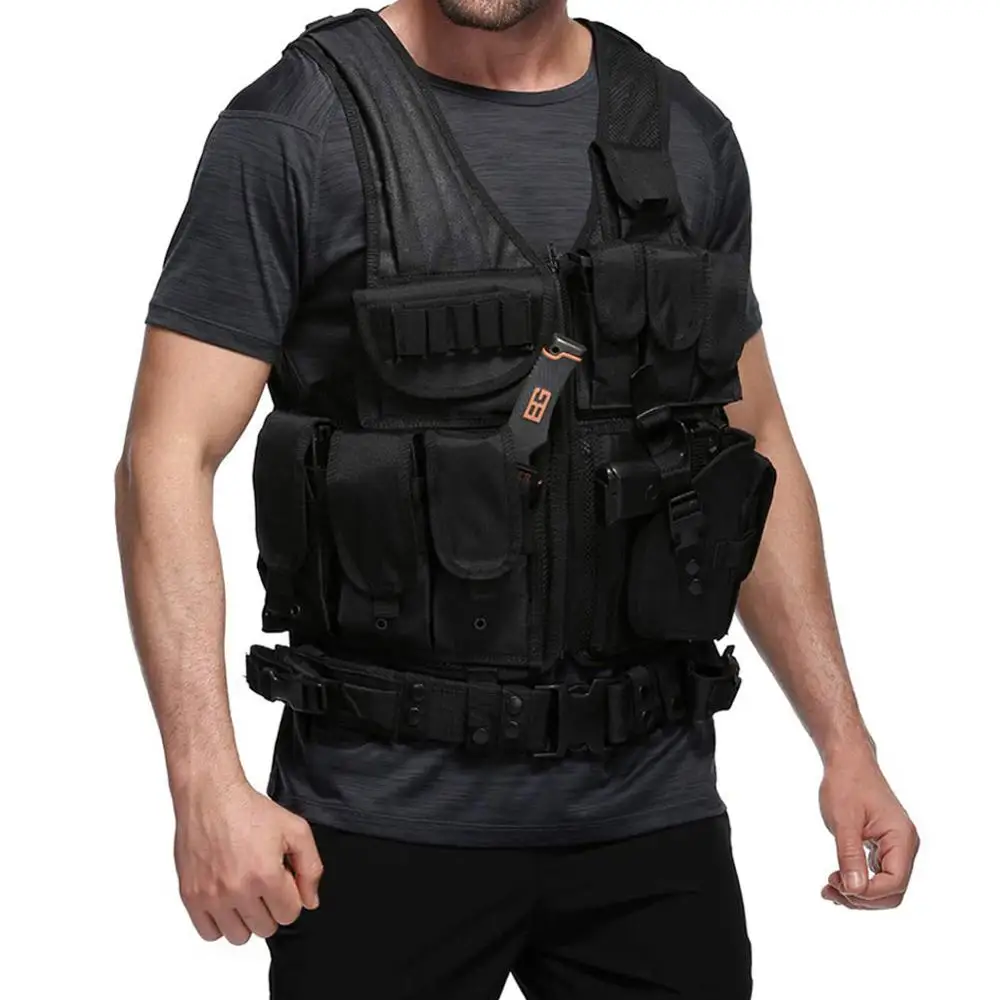 

SWAT Tactical Vest Combat Armor Vests Security Hunting Army Adjustable Outdoor CS Game Airsoft Jacket Training Vest