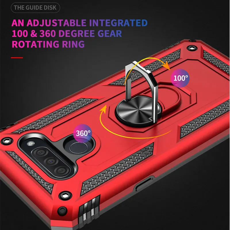 Металлическое кольцо Автомобильный держатель для Coque LG K50 чехол Роскошный телефон задняя крышка для LG K50 смартфон Чехол LG K 50 LGK50 противоударный чехол