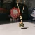 Vintage Water Drop Star Round Bear Oval Pendant Necklace Geometric Gold Color Titanium Steel Jewelry 7