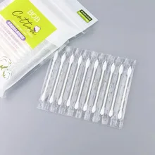 100pcs Disposable Double-ended Cotton Swabs Individually Packaged For Portable Travel Emergency Care Home Sanitary Makeup