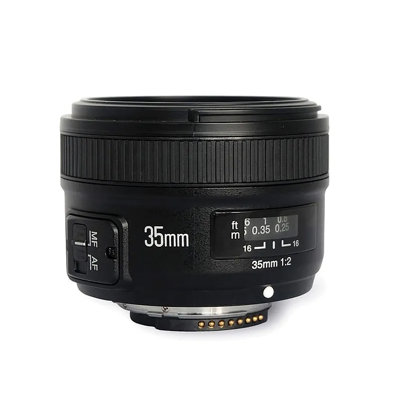 Объектив камеры YONGNUO YN 35 мм F2 для Nikon Canon EOS YN объективы 35 мм AF MF широкоугольный объектив для 600D 60D 5DII 5D 500D 400D 650D 6