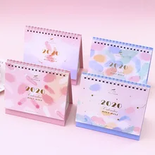 Креативные Разноцветные перья Настольный календарь DIY розовая Катушка календари ежедневный планировщик расписаний,09~,12