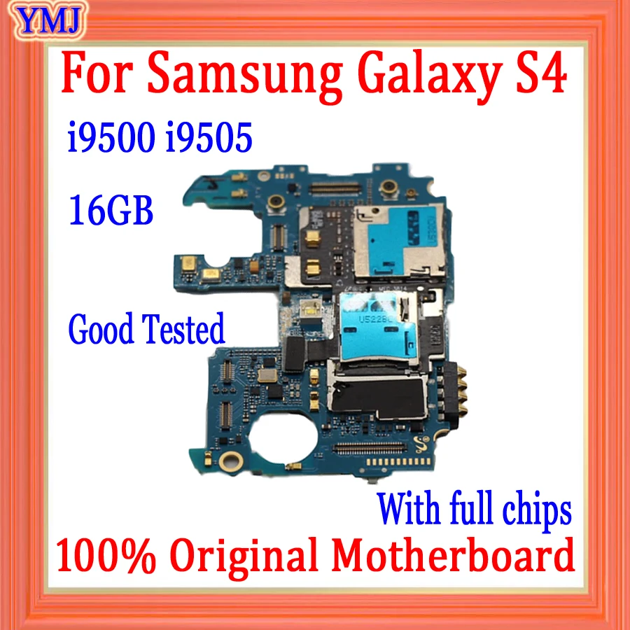 Разблокированная материнская плата для Samsung Galaxy S4 i9500 i9505 оригинальная 16 ГБ