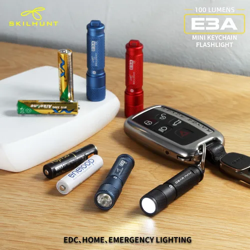 SKILHUNT E3A 100 루멘 AAA 키 체인 LED 손전등 미니 LED 키 라이트 Poket 토치 야외 일일 캠핑 하이킹 승마 낚시 5