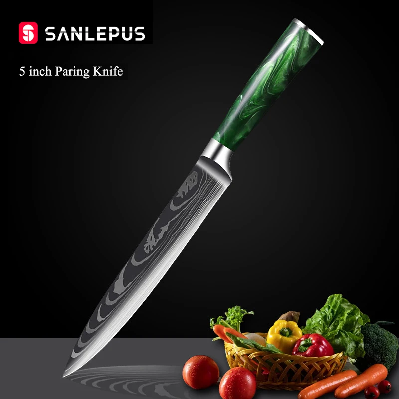 Универсальный нож SANLEPUS 5 дюймов острые ножи шеф-повара из нержавеющей стали для