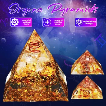 

Reiki Orgonite Energy Orgon Pyramid Gathering Fortune Helping Soothe the soul Chakra Resin Decorative Craft Jewelry Cube wealth