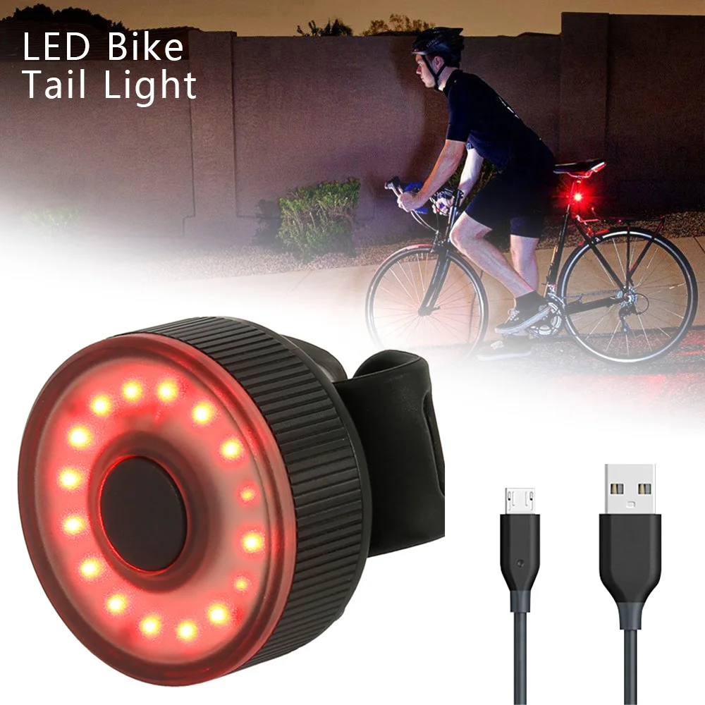 

LED Bike Tail Light 5 Lighting Modes Bicycle Light USB Rechargeable IPX5 Waterproof Cycle Lamp for Mountains Bike Accessory