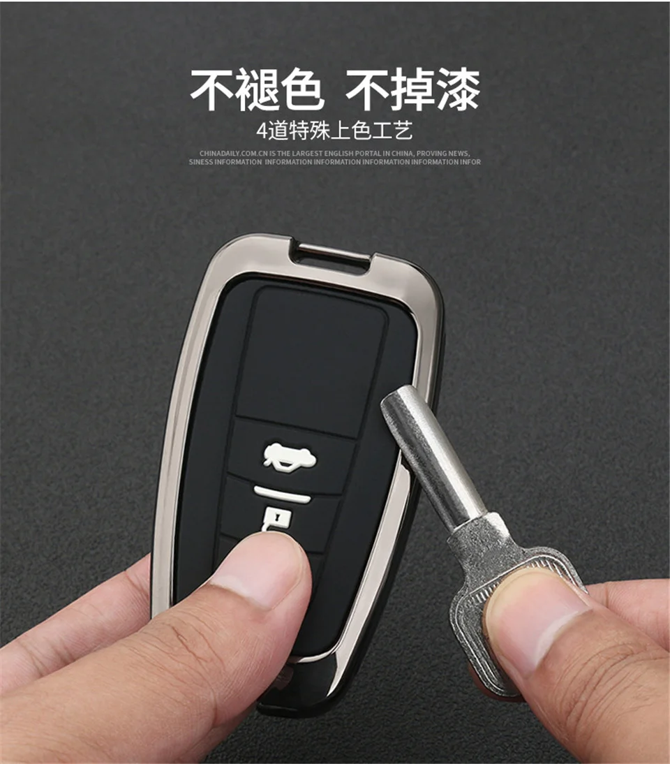 Portachiavi auto per Toyota Key cover per Chr Rav4 Auris Avensis Prius Aygo Camry Corolla Cruiser Land 200 Prado Crown Car key fob - H0b1ada9e915e4a36a1e1d711c94ea650B