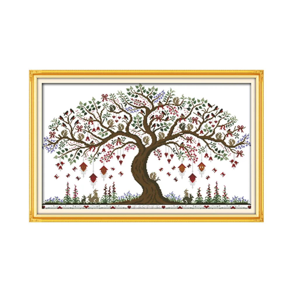 Набор для вышивки крестиком Love tree 14ct 11ct холстом ручная работа сделай сам|stitch