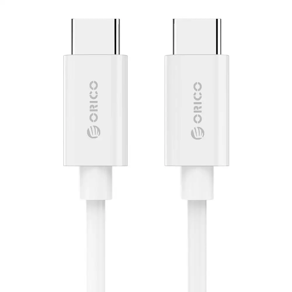 Orico кабель usb type C to type C для huawei mate 20 samsung Galaxy S9 QC3.0 3A Быстрая зарядка кабель для зарядного устройства для MacBook Pro - Цвет: Белый