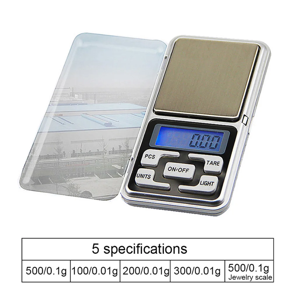Мини цифровые карманные весы со шкалой 100/200/300g 0,1/0,01g ЖК-дисплей с подсветкой электрический карманный кухонный грамм Вес Баланс