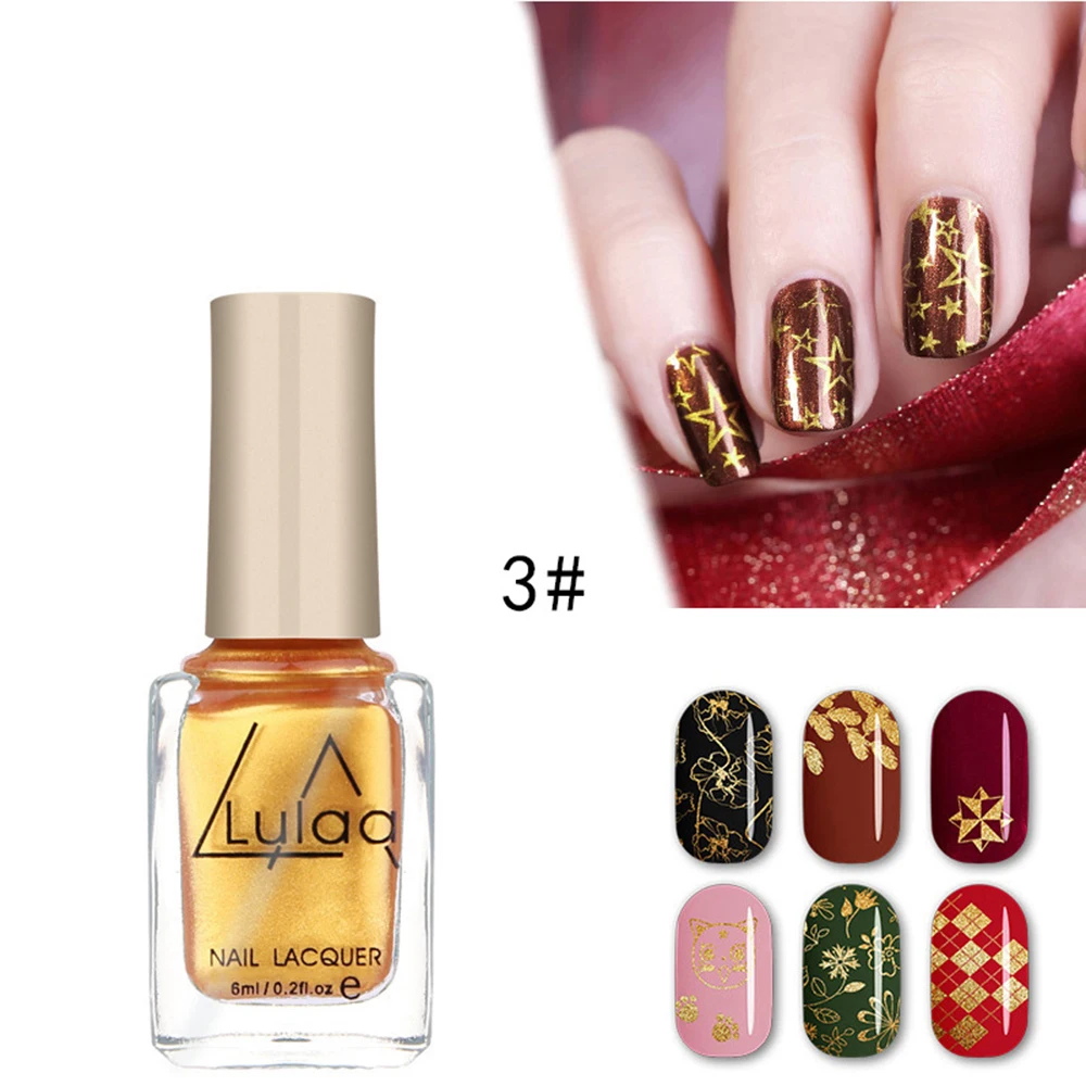 Lulaa 6 мл для печатей лаком для ногтей лак для ногтей Nail Art дополнительный штамп для ногтей спрей Лаки лак для стемпинга TSLM1 - Цвет: 03