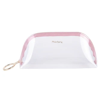 

Casual Make Up Storage Women Portable Travel Transparent Waterproof Case Fashion Zipper Clutch TPU Cosmetic Bag Pouch