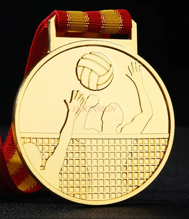 Волейбольная медаль марафон бег баскетбол игры Золотая медаль металлический студенческий приз