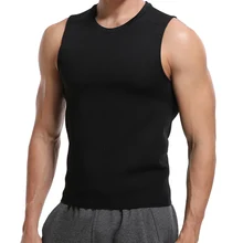 Мужской неопреновый тренировочный жилет, Корректирующее белье, рубашка термо для похудения, костюм для сауны, корсет для потери веса, черное Корректирующее белье, ультра утягивающее белье