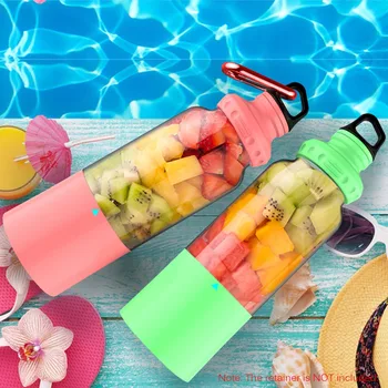 

500ML Portable Juicer Cup USB Rechargeable Juicer Cup Shakes Smoothie Mixing Machine Blender For Home Travel