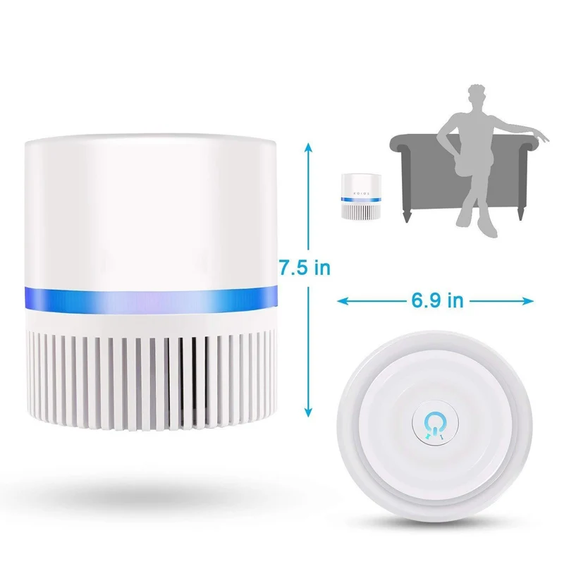 Отрицательных ионов Воздухоочистители очиститель воздуха в помещении с 3-в-1 HEPA воздушный фильтр для дома и офиса запах аллергии фильтру