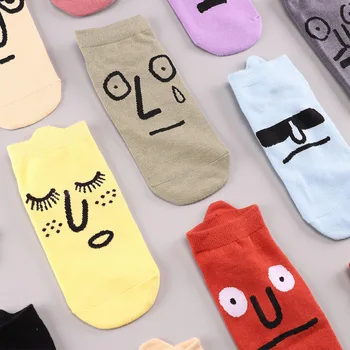 

Fashion Hidden Socks Ins Style Facial Expression Socks kawaii printed socks cute socks