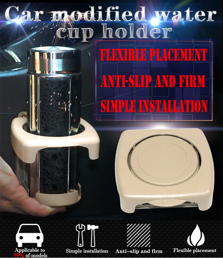 

Car Universal Drink Holder Adjustable Cup Bottle Holders Sunglasses Phone Organizer Door Armrest Storage Box