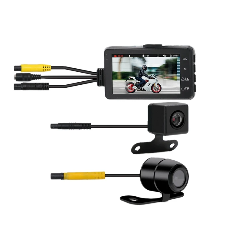3 Inch Motorcycle Driving Recorder 1080P HD Camera DVR Motor Dash Cam with Special Dual Track Front Rear Recorder| | - AliExpress