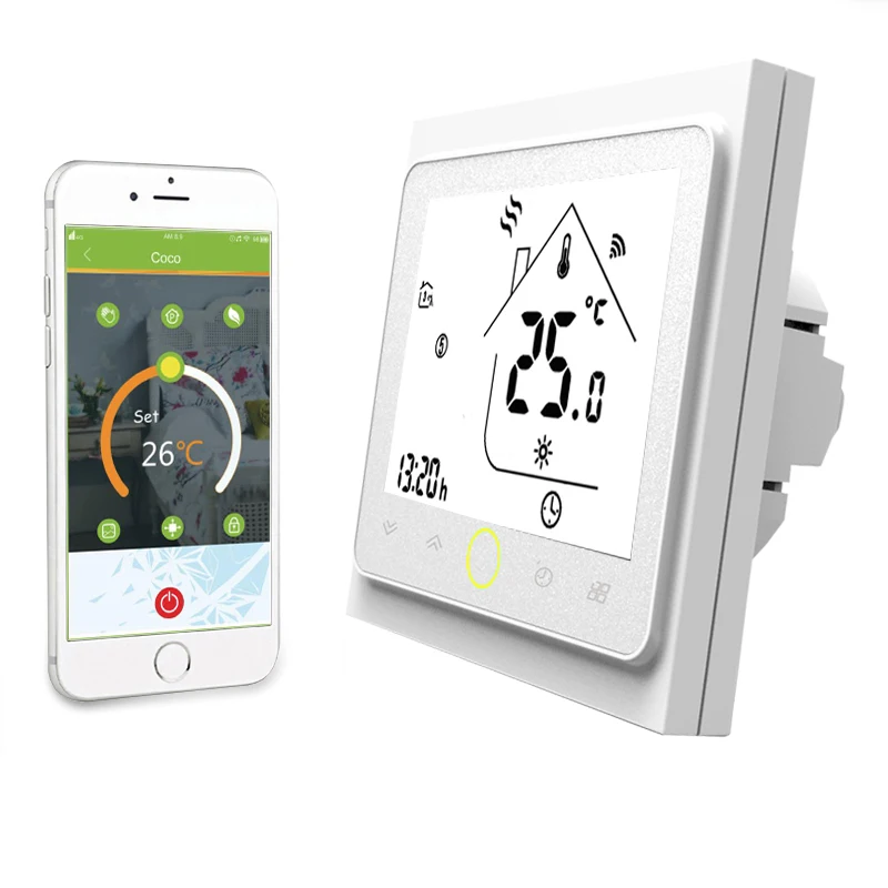 

WiFi Function Smart Thermostat Temperature Water/Electric Floor Heating Water/Gas Boiler Works Controller With Alexa Google Home