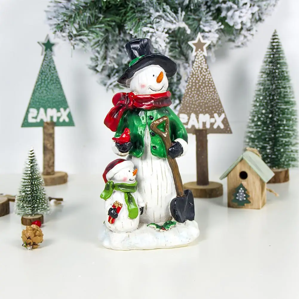 

Christmas Painted Resin Crafts Snowman Santa Crafts Ornaments 2020 New Year Children Christmas Gift Home Decoration