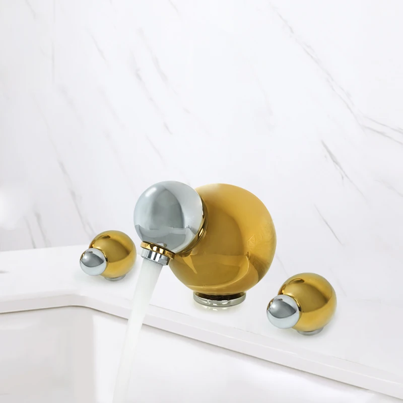 Bathroom Bathtub Faucet Duck Shape Basin Faucets 3 Hole Deck Mounted