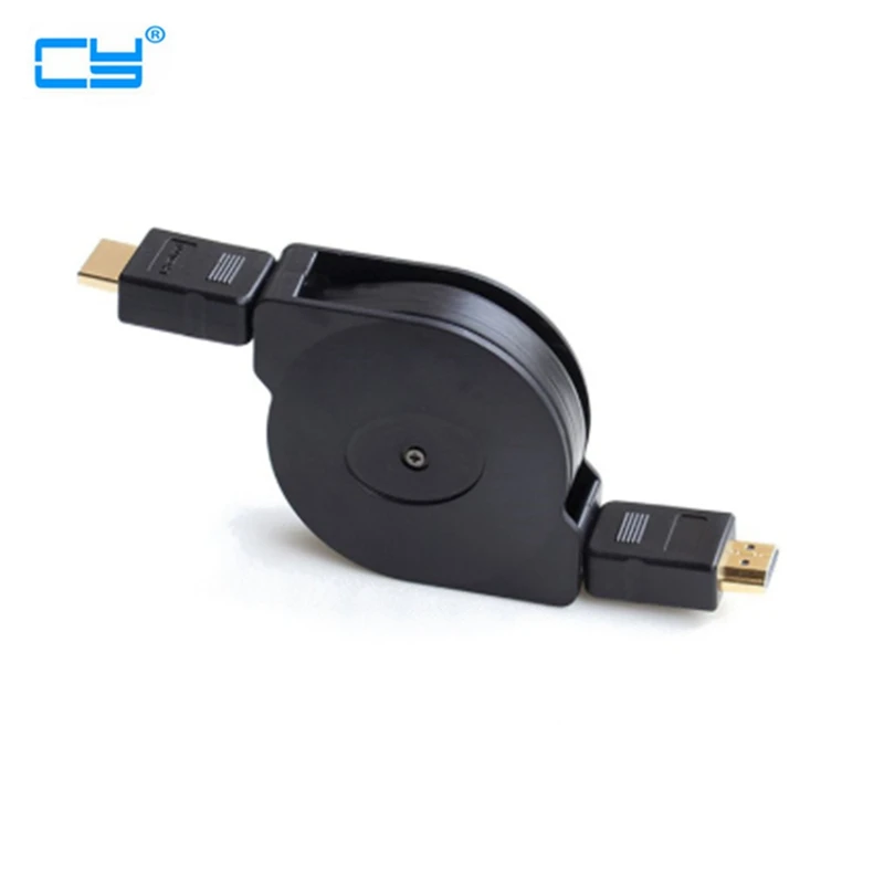 Телескопический HDMI кабель Выдвижной Мужской к мужской HD ТВ линия для ТВ коробка Проектор Монитор Портативный Путешествия HDMI Провод 1 м 1,8 м