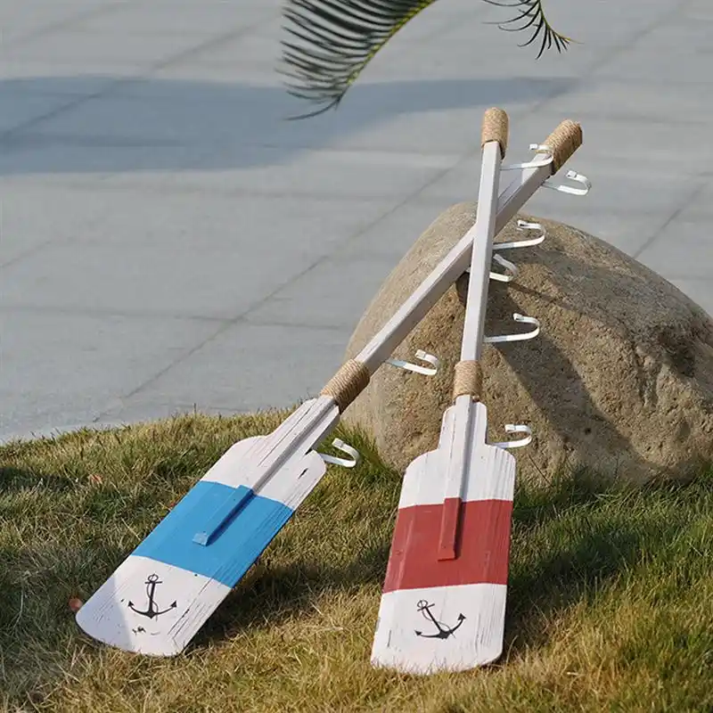 Oar Decor Wooden Decoration Wall Decor Paddle Adornment Nautical Antique With Hooks Random Color And Style Aliexpress