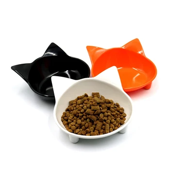 

Pet Feeder Cat Bowl Shallow Cat Food Bowl Non Slip Dish Puppy Wide Cat Feeding Water Bowls for Relief of Whisker Fatigue
