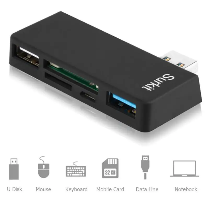 USB3.0 концентратор USB3.0 к Micro/USB2.0/3,0/TF/карта памяти концентратор для microsoft Surface Pro 3/4 для компьютера планшета или смартфона