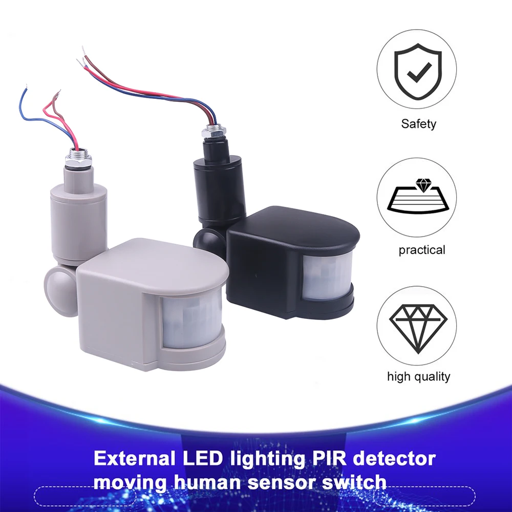 AC 12V/220V Infrared PIR Motion Sensor 180 Degree Wall Light Switch Body Intelligent | Безопасность и защита