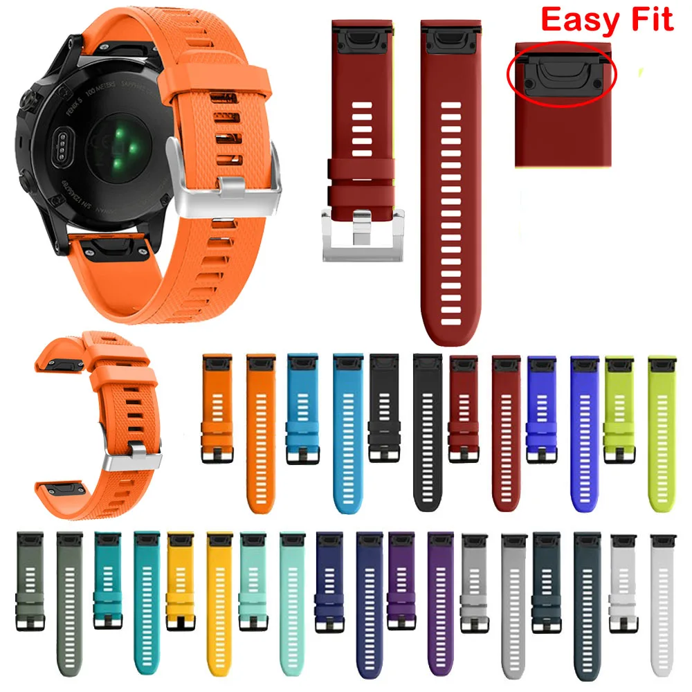 

22MM Watchband Strap for Garmin Fenix 5 5 plus 6 6 pro Watch Quick Release Silicone Easyfit Wrist Band Strap watch band bracelet