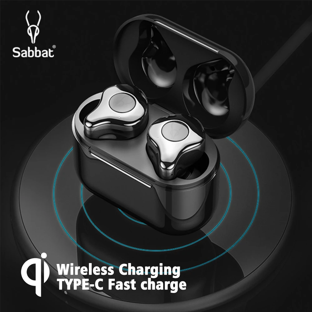 

Sabbat E12 Ultra HiFi Sound Tws Bluetooth Earphone 5.0 Wireless Charging atpx Wireless Earbuds Waterproof Fast Charge Case