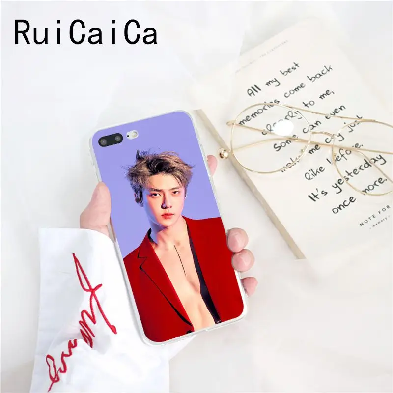 Ruicaica KPOP SEHUN CHANYEOL EXO мягкий чехол для телефона iPhone X XS MAX 6 6s 7 7plus 8 8Plus 5 5S SE XR 10 - Цвет: A2