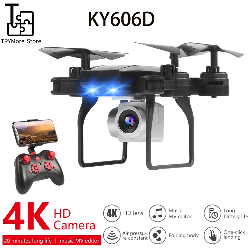 Global Ky606d Дрон 4k Rc вертолет Дроны с камерой Hd долгое время полета Rc Gps Дрон Wifi Fpv Квадрокоптер складной игрушки для детей