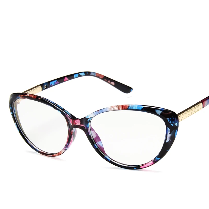 Очки «кошачий глаз» оправа Женская Ретро цветок прозрачные легкие очки женские брендовые дизайнерские солнцезащитные очки «кошачий глаз» оптические женские очки в золотой оправе