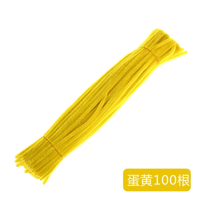 100 egg yolks 100 шт. искусство CraftsToys для детей материалы montessori синель Обучающие игрушки-пазлы-прикладное искусство для детей для чистки труб игрушка «сделай сам» - Цвет: 100 egg yolks