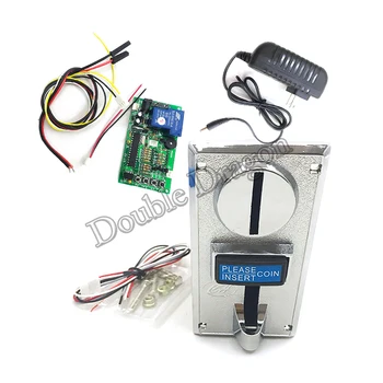 

accept 1-6 kinds of coins kit coin selector acceptor with JY 15a timer control board power plug advanced front entry