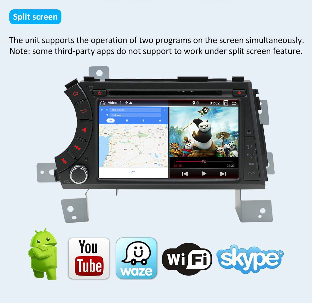 Excellent 2 din HD 1024X600 Octa Core Android 9.0 Car DVD Player For SsangYong Kyron/Actyon/Tradie/Koran 2005-2013 GPS Radio Stereo 32G 15